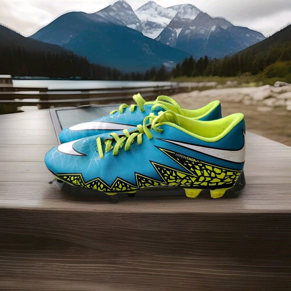 Nike Cleats Womens Size 9 Hypervenom Phade Soccer Football Soccer Blue Yellow
